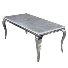 Load image into Gallery viewer, Louis Dining Table with Light Grey Marble Top