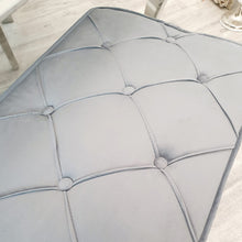 Load image into Gallery viewer, Louis Dining Bench in Dark Grey Velvet
