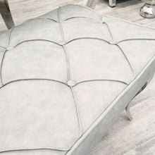 Load image into Gallery viewer, Louis Dining Bench in Light Grey Leather