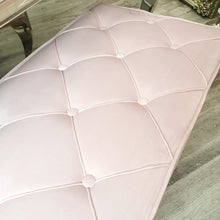 Load image into Gallery viewer, Louis Dining Bench in Pink Velvet