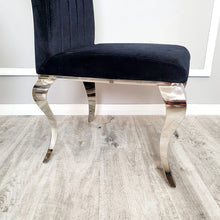 Load image into Gallery viewer, Nicole Dining Chair ALL COLOURS with Plain Back, Line & Cross Stitch