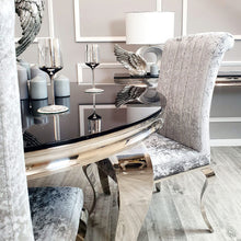 Load image into Gallery viewer, Nicole Dining Chair ALL COLOURS with Plain Back, Line & Cross Stitch