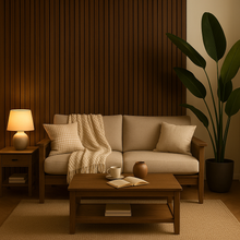 Load image into Gallery viewer, Premium WIDE SLAT Wall Panels - 3-sided Wood Veneer - 240cm x 30cm (2 pack)
