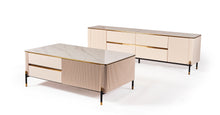 Load image into Gallery viewer, Bella Ribbed Furniture Range - White &amp; Gold
