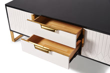 Load image into Gallery viewer, Amal Ribbed Furniture Range - Black, White &amp; Gold
