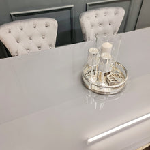 Load image into Gallery viewer, Louis 2m Table in Grey Glass with 4 Megan Promo Chairs
