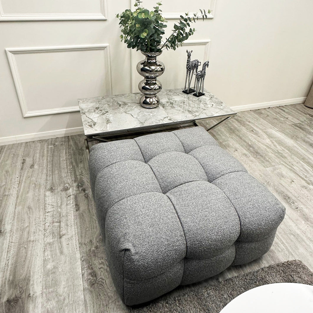 The Bubble Boucle Footstool