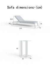 Load image into Gallery viewer, ALUXO® Dasia Outdoor Sun Lounger - White
