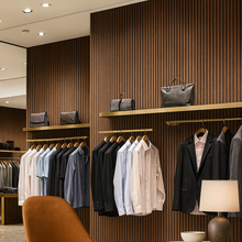 Load image into Gallery viewer, Premium Acoustic Slatted Wall Panels - 3-sided Wood Veneer - 240cm x 32cm (2 pack)
