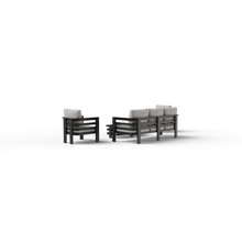 Load image into Gallery viewer, ALUXO® Andros Outdoor Lounge Set - Onyx - 5 Seater

