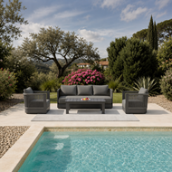 ALUXO®  Ares Outdoor Lounge Set - Onyx - 5 Seater