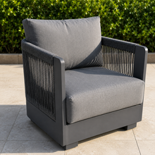 Load image into Gallery viewer, ALUXO®  Ares Outdoor Lounge Set - Onyx - 5 Seater
