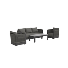 Load image into Gallery viewer, ALUXO®  Ares Outdoor Lounge Set - Onyx - 5 Seater
