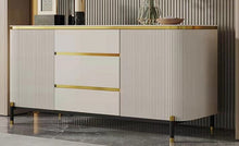 Load image into Gallery viewer, Bella Ribbed Furniture Range - White &amp; Gold
