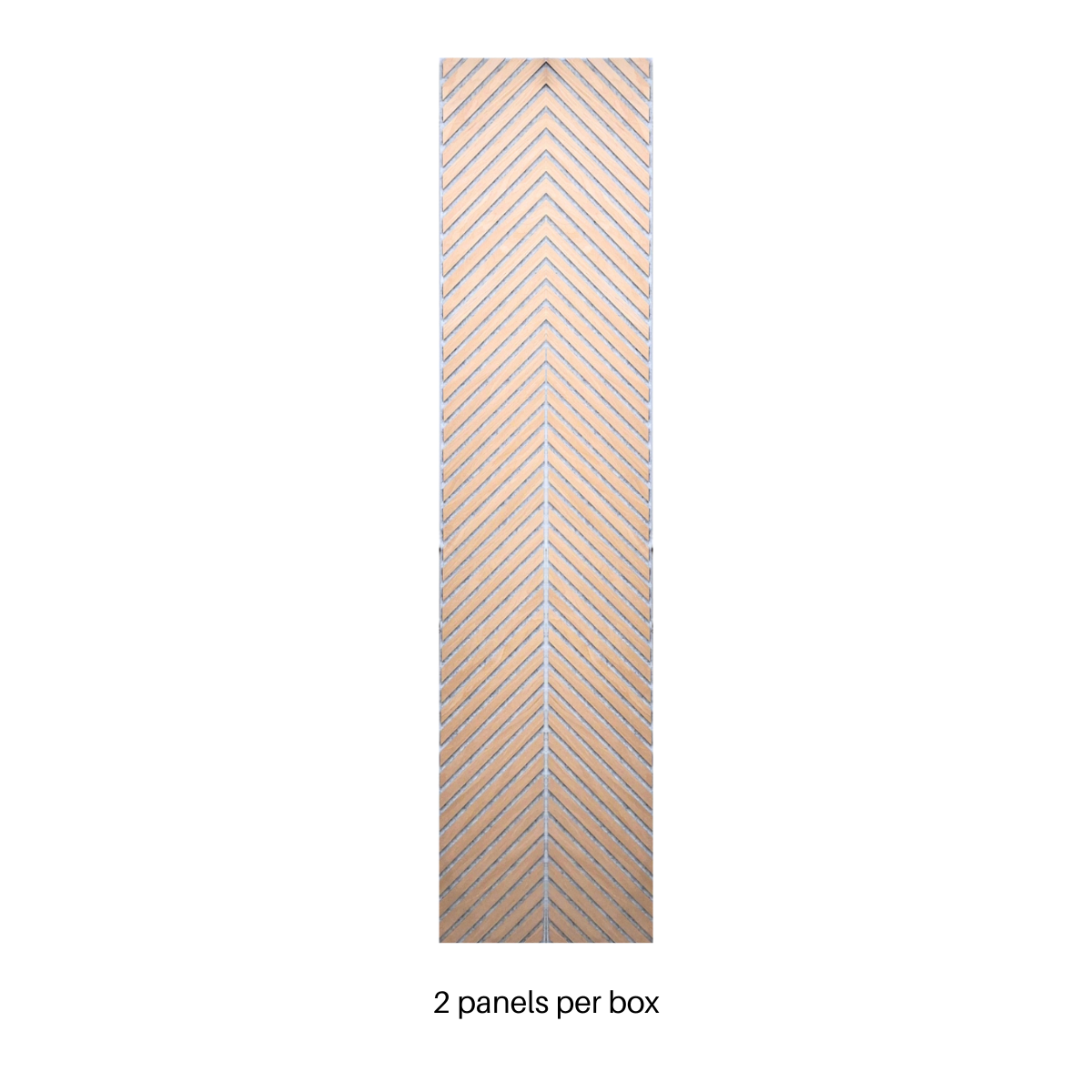 Neutral Collection - Acoustic Wall Panels - Oak on Grey Felt - Chevron ...