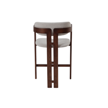 Load image into Gallery viewer, ALUXO® Clara Walnut Barstool in Oatmeal Bouclé

