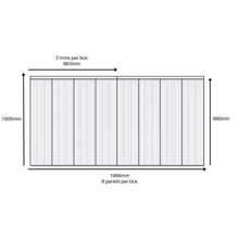 Load image into Gallery viewer, Wainscoting Wall Panel Kit - Wave - 1966mm × 1019mm (Half Wall)
