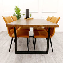 Load image into Gallery viewer, Freya 1.8 Dining Table with 4 Flora Tan Chairs
