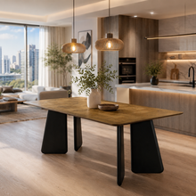 Load image into Gallery viewer, ALUXO® Dunkin Walnut Dining Table
