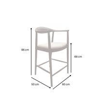 Load image into Gallery viewer, ALUXO® Fern Walnut Barstool in Oatmeal Bouclé
