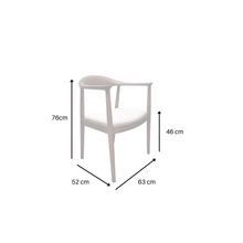 Load image into Gallery viewer, ALUXO® Fern Walnut Dining Chair – in Oatmeal Bouclé - Box of 2
