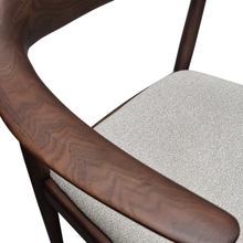 Load image into Gallery viewer, ALUXO® Fern Walnut Dining Chair – in Oatmeal Bouclé - Box of 2
