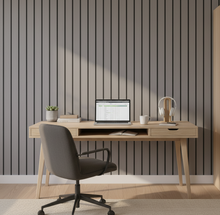 Load image into Gallery viewer, Premium WIDE SLAT Wall Panels - 3-sided Wood Veneer - 240cm x 30cm (2 pack)
