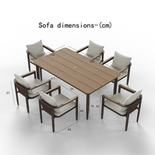 Load image into Gallery viewer, ALUXO® Hemera Outdoor Range - 6 Seater Dining Set

