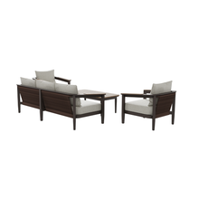 Load image into Gallery viewer, ALUXO® Hemera Outdoor Range - Wood - 5 Seater Lounge Set
