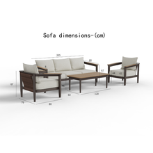 Load image into Gallery viewer, ALUXO® Hemera Outdoor Range - Wood - 5 Seater Lounge Set
