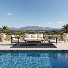 Load image into Gallery viewer, ALUXO® Hemera Outdoor Range - Wood - 5 Seater Lounge Set
