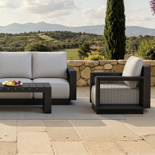 Load image into Gallery viewer, ALUXO®  Ikos Outdoor Lounge Set - Onyx - 5 Seater
