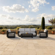 ALUXO®  Ikos Outdoor Lounge Set - Onyx - 5 Seater