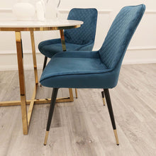 Load image into Gallery viewer, 4 x Luna Dining Chairs in Navy Blue
