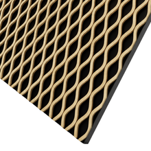 Load image into Gallery viewer, Wood Veneer Acoustic LATTICE Wall Panels - 30cm x 240cm (2 pack)
