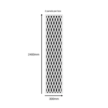 Load image into Gallery viewer, Wood Veneer Acoustic LATTICE Wall Panels - 30cm x 240cm (2 pack)
