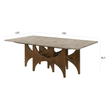 Load image into Gallery viewer, ALUXO® Mercado Walnut &amp; Marble Top Dining Table

