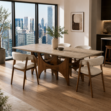 Load image into Gallery viewer, ALUXO® Linus Walnut Dining Chair
