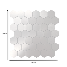 Load image into Gallery viewer, Self Adhesive 3D Mosaic Wall Tiles - Hexagon - 30cm x 30cm (10 pack)
