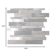 Load image into Gallery viewer, Self Adhesive 3D Mosaic Wall Tiles - Slate - 30cm x 30cm (10 pack)
