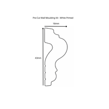 Load image into Gallery viewer, Pre-Cut Wall Moulding Kit - White Primed (Set of 6pcs)
