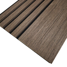 Load image into Gallery viewer, Multi Width Acoustic Wood Veneer Wall Panels - 3-sided - 240cm x 30cm (2 pack)
