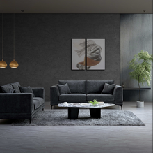 Load image into Gallery viewer, **PROMO** Lenox 3 &amp; 2 Sofa Set in Blue, Steel &amp; Rust
