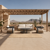 ALUXO®  Selene Outdoor Lounge Set - Wicker - 5 Seater