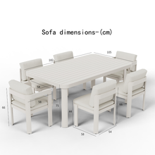 Load image into Gallery viewer, ALUXO® Sofia Outdoor Range - 6 Seater Dining Set
