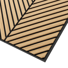 Load image into Gallery viewer, 3m Wood Veneer Acoustic DIAGONAL SLAT Wall Panels - 300cm x 60cm (2 pack)
