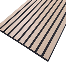 Load image into Gallery viewer, Superlightweight Slatted - Self Adhesive Acoustic Wall Panels - 120cm x 30cm (4 pack)
