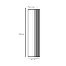 Load image into Gallery viewer, Superlightweight Slatted - Self Adhesive Acoustic Wall Panels - 120cm x 30cm (4 pack)
