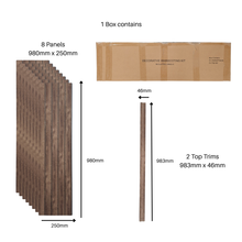 Load image into Gallery viewer, Wainscoting Wall Panel Kit - Slat - 1966mm × 1019mm (Half Wall)
