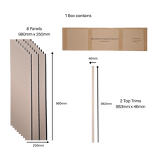 Load image into Gallery viewer, Wainscoting Wall Panel Kit - Wave - 1966mm × 1019mm (Half Wall)
